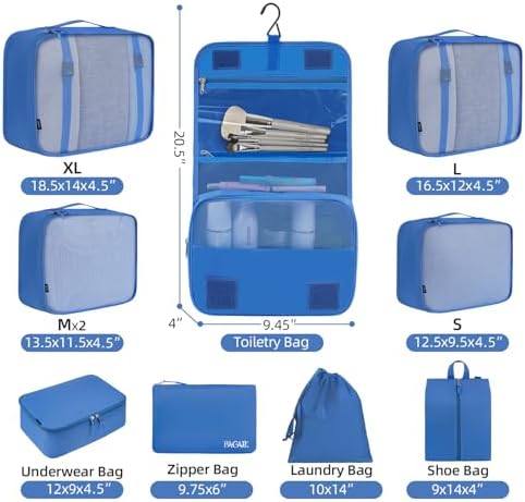 BAGAIL 6 Set/8 Set/10 Set Packing Cubes Various Sizes Packing Organizer - Image 2