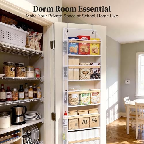 5 Tiers Natural Bamboo Over Door Organizer - Image 4