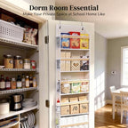 5 Tiers Natural Bamboo Over Door Organizer - Image 4