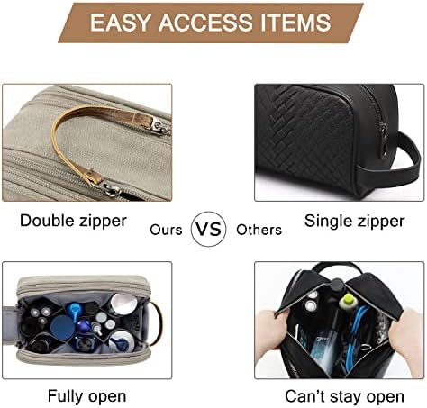 BAGSMART Toiletry Bag for Men, Canvas Travel Toiletry Organizer Dopp Kit - Image 5