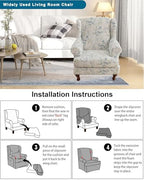 CRFATOP Wingback Chair Covers Wing Armchair Slipcovers - Image 6