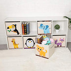 13 Inch Animal Cube Storage Bins, Foldable Fabric Kids Toy Box & Toy Chest - Image 7