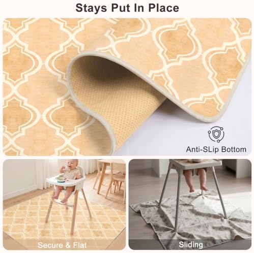 Splat Mat for Under High Chair Waterproof Non Slip Floor Mat for Baby - Image 3