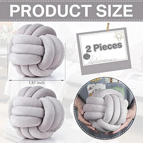 Namalu 7.87 Inches 2 Pcs Knot Pillow Decorative Throw Pillow - Image 2