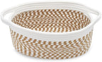 ABenkle Small Basket with Handles, Boho Decorative Rope Woven Dog Cat Toy by ABenkle