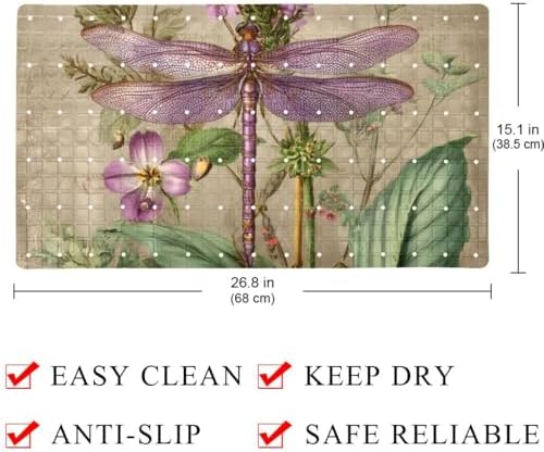 Non Slip Bathtub and Shower Mat 26.8x15.1 inch, Bath Mat - Image 4