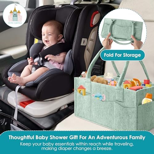 Cute Castle 2 Pack Diaper Caddy Organizer - Image 6