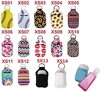 4 Piece Bottle Holder Keyring Neoprene Keychain - Image 5