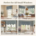 StangH Stone Blue Velvet Window Valance Scalloped 52x18 Inch, 1 Panel - Image 6