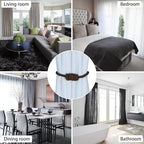 BEL AVENIR Magnetic Curtain Tiebacks 6 Pack Hand-Woven Curtain Ties - Image 5