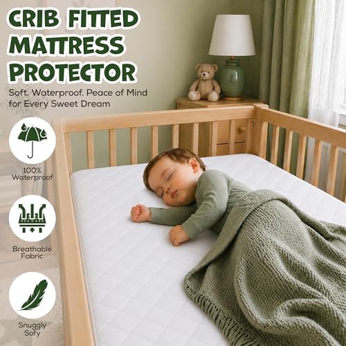 Utopia Bedding Waterproof Crib Mattress Protector, 1 Pack, 28x52 Inches - Image 3