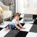 ZENOWICK 36 Pcs Plush Interlocking Carpet Tiles, Puzzle Play Mats by Zenowick