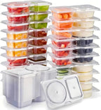 Reusable Snack Containers with Lids 20Pcs, Travel Snack Pack Boxes Camping by DWTSDANWEITESI