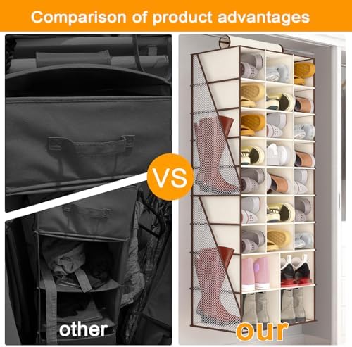 Hanging Shoe Organizer for Closet-Collapsible Storage Rack - Image 7