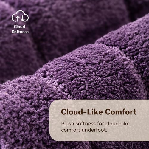 GRANNY SAYS Purple Bathroom Rug 32" x 20", Non-Slip Microfiber Bath Mat - Image 2