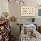 Playroom Wall Decor, Playroom Decor Hanging Linen Banner, Play Room Wall Decor - Image 2