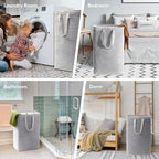 Lifewit 80L Large Laundry Baskets, 2 Pack, Reinforced Handles - Image 6