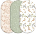 Baby Bassinet Sheets Girl Boy, 3 Pack Fitted Bassinet Sheet by CivaruaKids