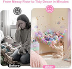 Stuffed Animals Hammock with LED Light Toy Net Room Decor Corner Storage - Image 5