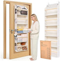 5 Tiers Natural Bamboo Over Door Organizer by ORDOVIBE