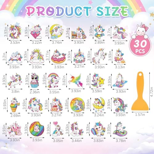 Fullhawl 30 Pcs Unicorn Non Slip Shower Stickers, Kids Bathtub Safety - Image 2