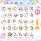Fullhawl 30 Pcs Unicorn Non Slip Shower Stickers, Kids Bathtub Safety - Image 2