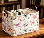Rectangle Pink Butterfly Storage Basket, Collapsible Storage Bin, Books Box - Image 3