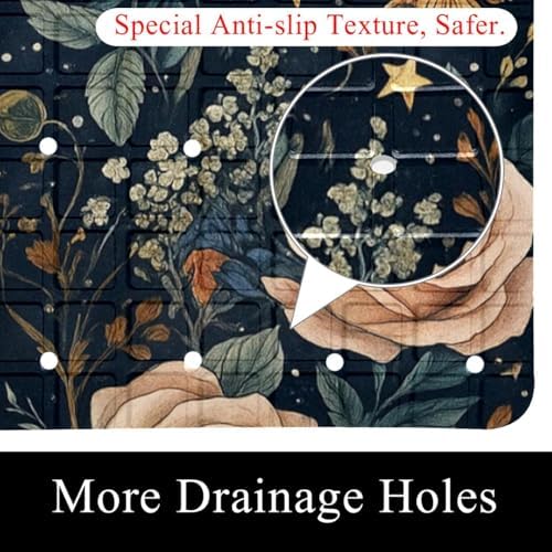 Shower Mat Bathtub Mat, 26.8x15.1 inch, Non-Slip Bath Mat - Image 2