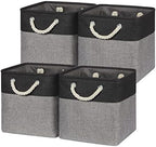 Temary Storage Baskets 4 Pack Fabric Storage Cubes Basket by TEMARY