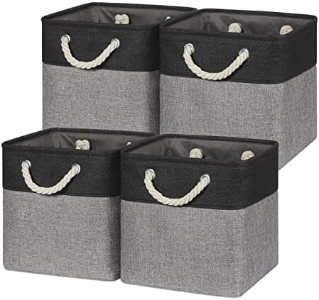 Temary Storage Baskets 4 Pack Fabric Storage Cubes Basket by TEMARY