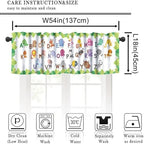 ABC Alphabet Curtains Valance, Cartoon Colorful Animals School Education - Image 2