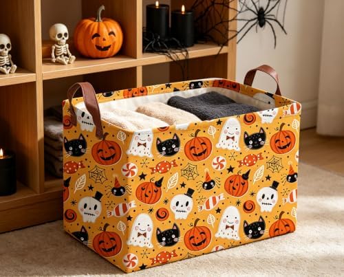 Rectangle Kids Baskets Halloween Basket Candy Storage Bin - Image 6