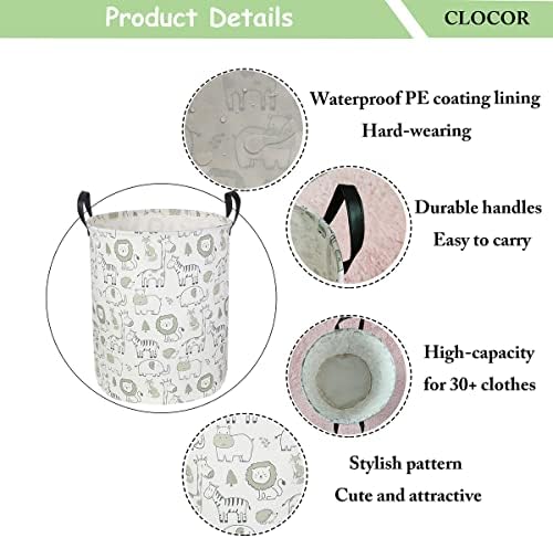 CLOCOR Laundry Basket, Collapsible Storage Baskets, Room Decor, Gift - Image 7