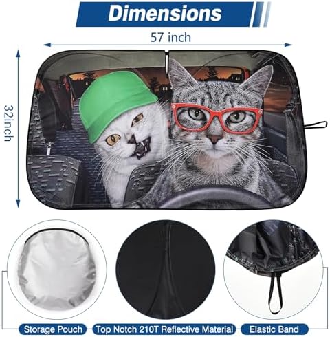 Car Windshield Sun Shade UV Reflector Foldable Front Window SUV - Image 2