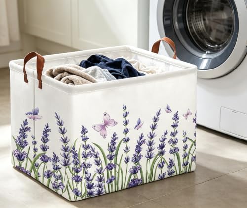 Rectangle Storage Basket with Handles, Collapsible Storage Bin, Books Box - Image 5
