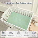 david's kids 2 Pack 38''x25'' Waterproof Mini Crib Mattress Protector, Fitted - Image 4