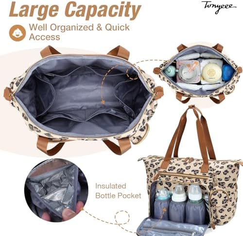 Diaper Bag Tote, Large Baby Hospital Bag - Image 3