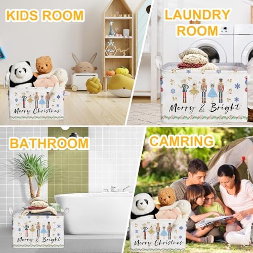 Christmas Storage Basket with Handles, Nursery Organization, Waterproof Toy Box - Image 7