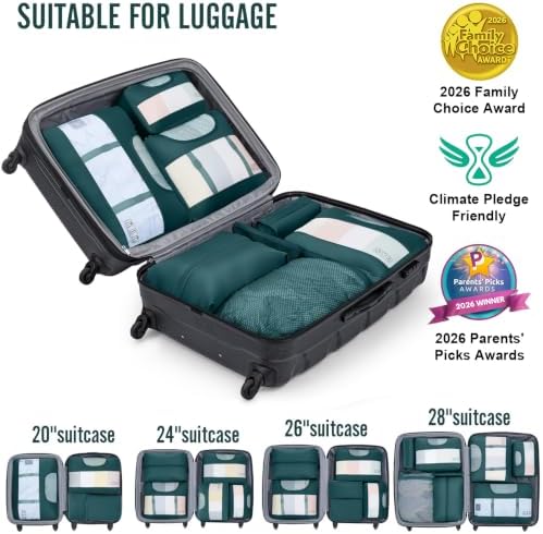Veken 10 Set Packing Cubes for Travel Essentials, Suitcase Organizer Bags in 4 - Image 6