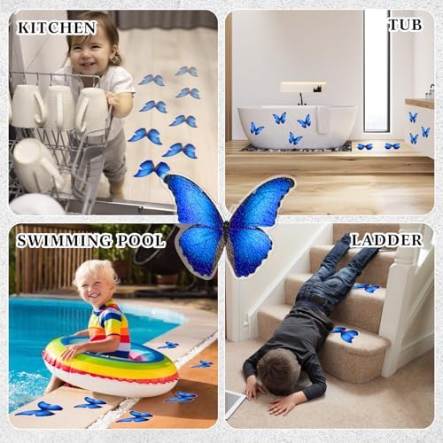 20 Pcs Non Slip Bathtub Stickers Anti Slip Shower Stickers Butterfly Anti Skid - Image 5