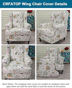 CRFATOP Wingback Chair Covers Wing Armchair Slipcovers - Image 2