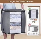 SLEEPING LAMB 120L Oversized Blanket Storage Bags Sturdy Fabric Clothes Storage - Image 2