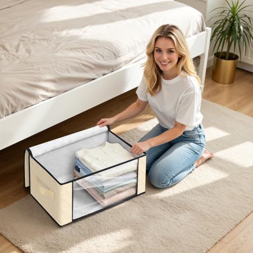 Fab totes 35L Closet Organizers, Foldable Under Bed Storage Containers - Image 5