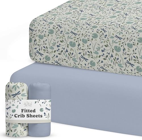 Sorrel + Fern Baby Crib Sheets Neutral, Fitted 2-Pack by SorrelFern