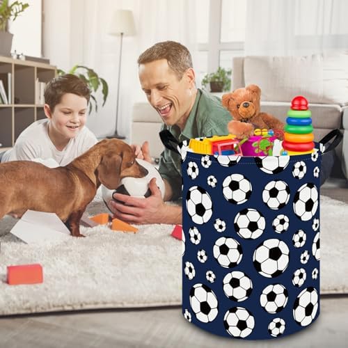 FXOLCSHE Laundry Hamper, Football Soccer Basket Kids Storage Basket, Kids Gift - Image 2