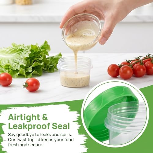 EONJOE 2oz Airtight Small Plastic Food Storage Containers - Image 5