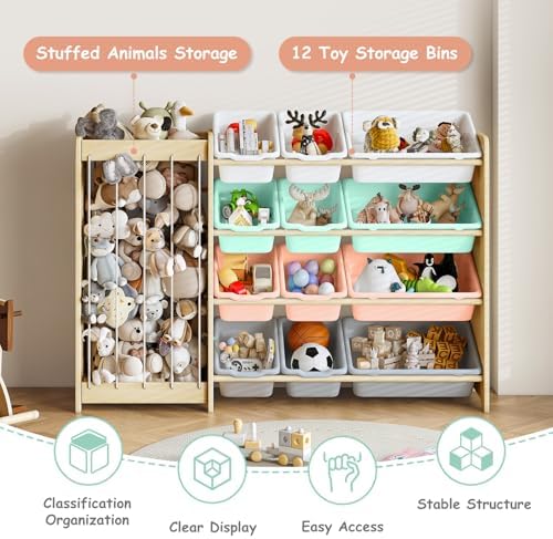 EXPERLAM Kids Toy Storage Organizer, 2-in-1 Stuffed Animal Storage & Toy - Image 4