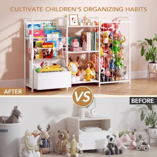 BBLIKE Kids Bookshelf and Toy Storage Organizer - Image 5