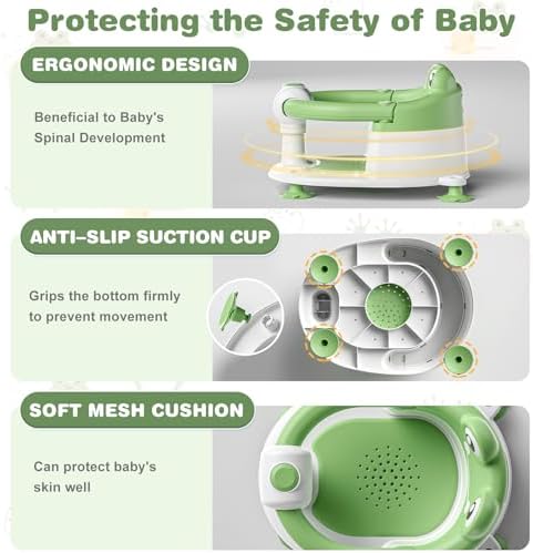 Baby Bath Seat for Babies 6 Months & up Non-Slip Toddler Bath Seats for Sitting - Image 5