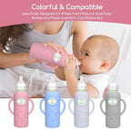 4 Pack Silicone Sleeves for Dr. Brown's Glass Baby Bottles -Drop Protection - Image 4